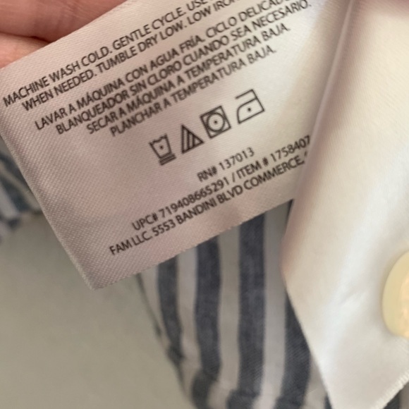 Orvis Top NWT Linen Blend Button Up Size XXL - Picture 9 of 15